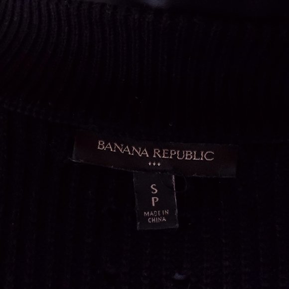 BANANA REPUBLIC Long Cardigan Buckle Closure Business casual Black Size Small - Picture 4 of 5